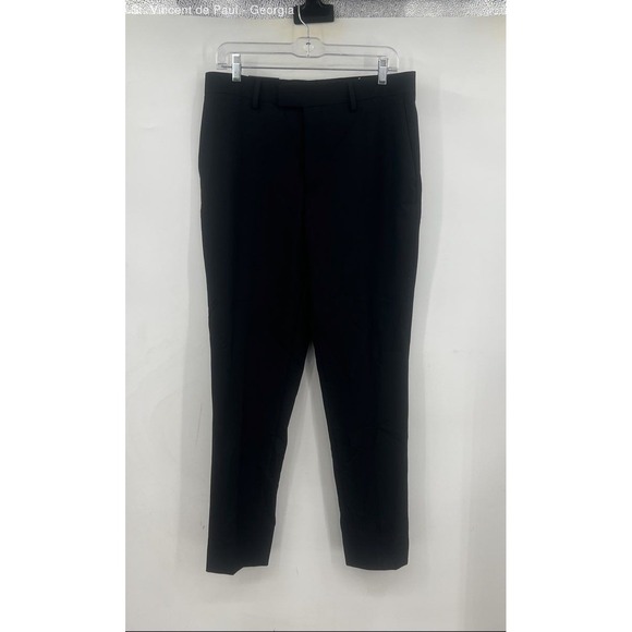 Banana Republic Black Tailored Fit Classic Slim Dress Pants Men's 31 Flat  Front